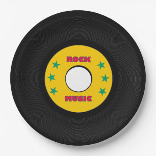 Rock Star Boys Band Birthday Party Paper Plate