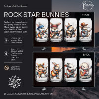 Rock Star Bunnies Drinkware Set