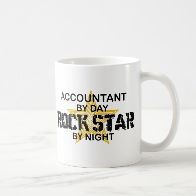 Rock Star by Night - Accountant Coffee Mug (Right)
