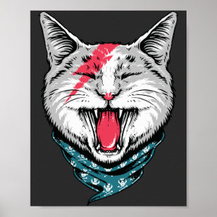 Rock Star Cat. Born to Roar  Poster