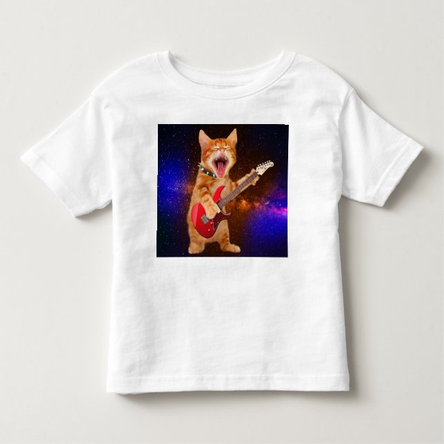 Rock star cat toddler T-Shirt (Front)