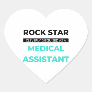 Rock Star Cleverly Disguised As A Medical 2 Heart Sticker