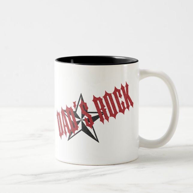Rock Star Dad ~ Father's Day Two-Tone Coffee Mug (Right)