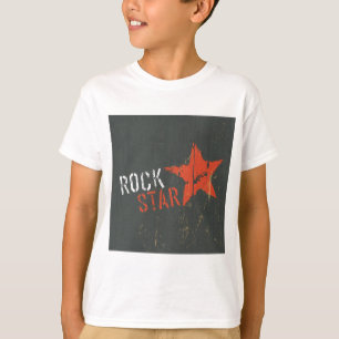 Rock Star Distressed Grunge Red Star T-Shirt