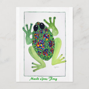 Rock Star Frog Postcard