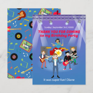 Rock Star Girl Band Birthday Party Postcard