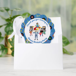 Rock Star Girl Band Birthday Party Tree Decoration Card