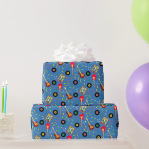Rock Star Girl Band Birthday Party Wrapping Paper