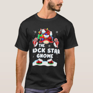 Rock Star Gnome Red Plaid Gnomies Matching Family T-Shirt