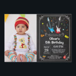 Rock Star Guitar Birthday Invitation Music Boy<br><div class="desc">Rock Star Guitar Birthday Invitation with custom photo. Music Birthday Party Invitation. Colourful Music Instruments with Chalkboard Background. Boy or Girl Bday Invite. 1st 2nd 3rd 4th 5th 6th 7th 8th 9th 10th 11th 12th 13th , Any Ages. For further customisation, please click the "Customise it" button and use our...</div>