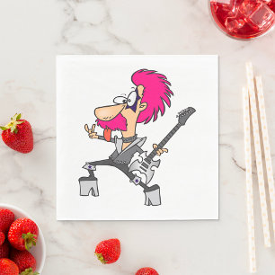 Rock Star Impersonator Rocker Musician Napkins
