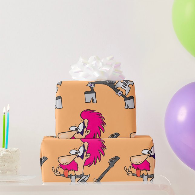 Rock Star Impersonator Rocker Wrapping Paper (Creator Uploaded)