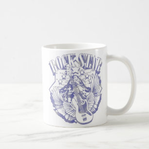 ROCK STAR IN BLUE VINTAGE STYLE COFFEE MUG