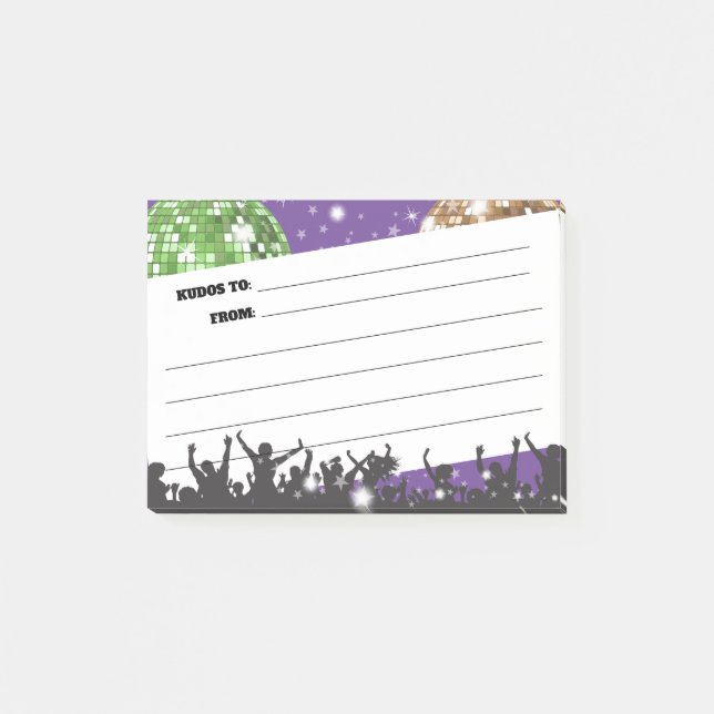 Rock star kudos employee recognition post-its post-it notes (Front)