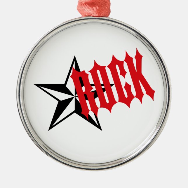 Rock Star Metal Ornament (Front)