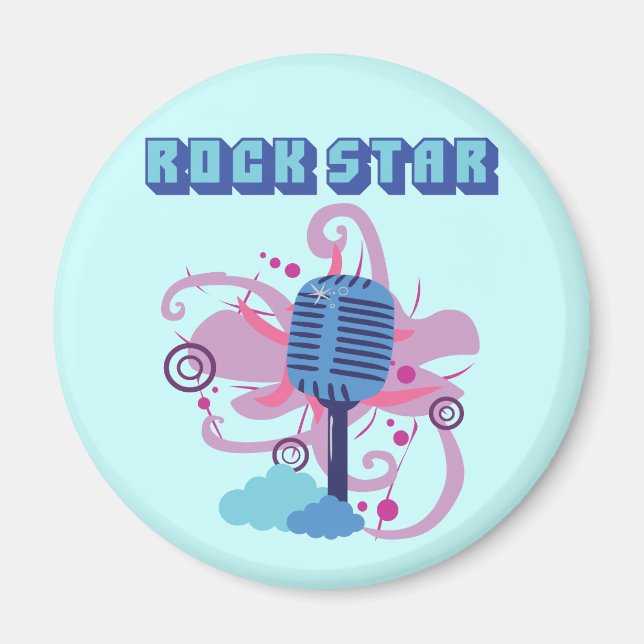 Rock Star Microphone Magnet (Front)