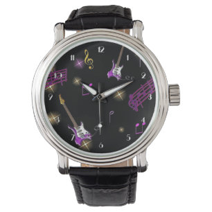Rock Star Music Background Wrist Watch