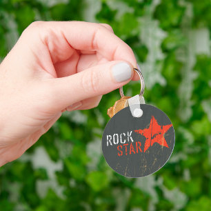 Rock Star Music Keychain