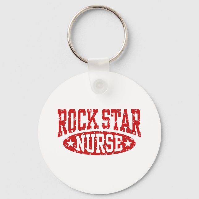 Rock Star Nurse Key Ring (Front)