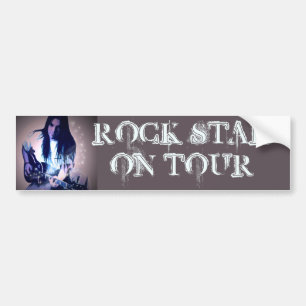 Rock Star on Tour (customisable) Bumper Sticker