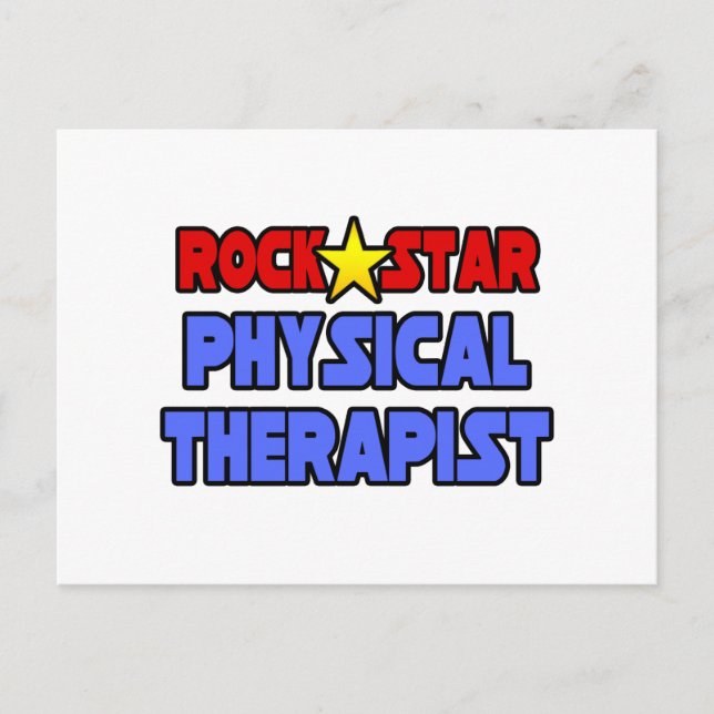 Rock Star Physical Therapist Postcard (Front)