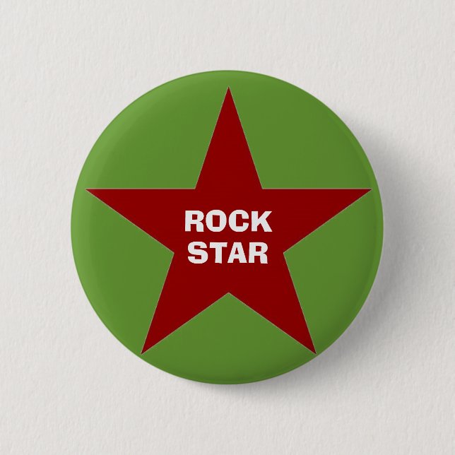 "Rock Star" Pin Back Button (Front)