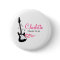 ROCK STAR PINK BABY SHOWER NAME TAG BUTTON