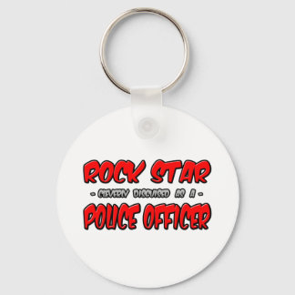 Rock Star...Police Officer Key Ring