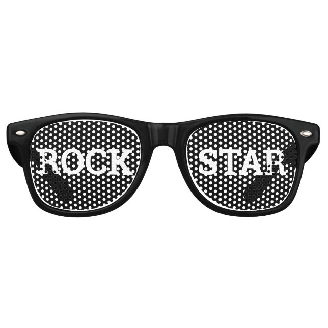 ROCK STAR retro Shades / Fun Party Sunglasses (Front)