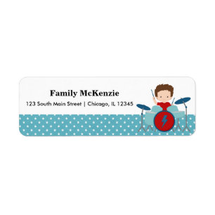 Rock Star Return Address Label