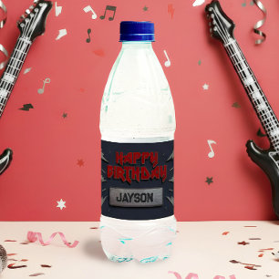 Rock Star - Rock and Roll Birthday Bottle Label