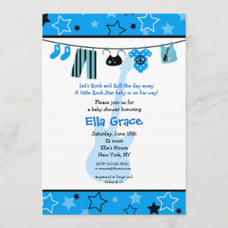 ROCK STAR Rocker Baby Shower Invitation