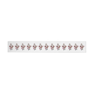Rock Star Santa With Red Electric Guitar Wrap Around Label