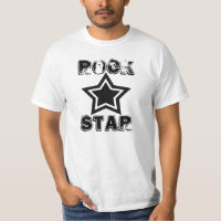 Rock Star shirt, black and white