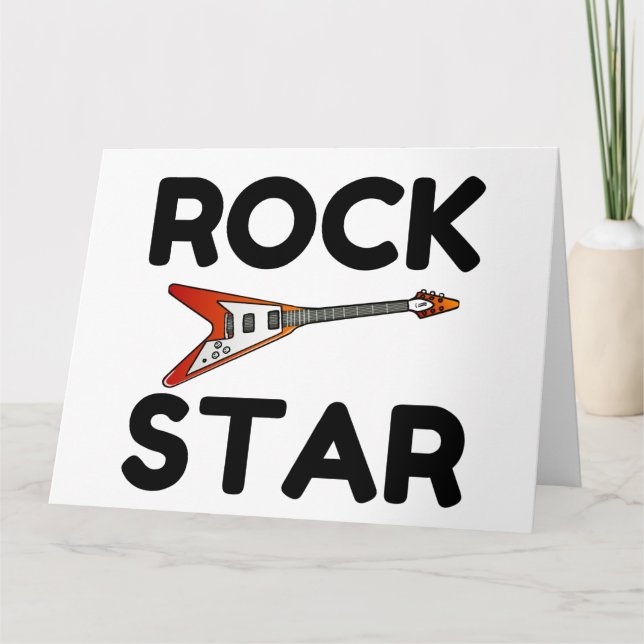 Rock Star Thank You Card (Front)