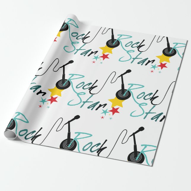 Rock Star Wrapping Paper (Unrolled)