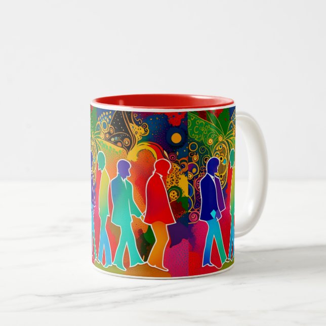 Rock Stars Two-Tone Coffee Mug (Front Right)