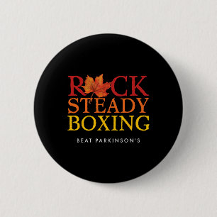 Rock Steady Boxing Autumn Leaf  6 Cm Round Badge