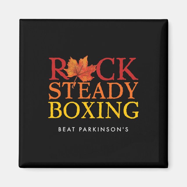 Rock Steady Boxing Autumn Leaf  Magnet (Front)