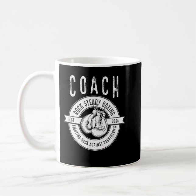 Rock Steady Boxing Coach Fight Parkinson's 253 Coffee Mug (Left)