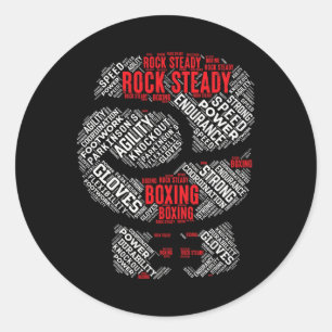 Rock Steady Boxing Glove Parkinson's Classic Round Sticker