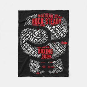 Rock Steady Boxing Glove Parkinsons Fleece Blanket
