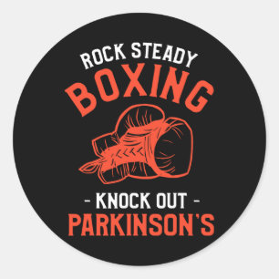 Rock Steady Boxing Knock Out Parkinson's Awareness Classic Round Sticker