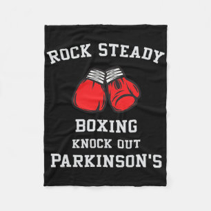 Rock Steady Boxing Knock Out Parkinsons  Fleece Blanket