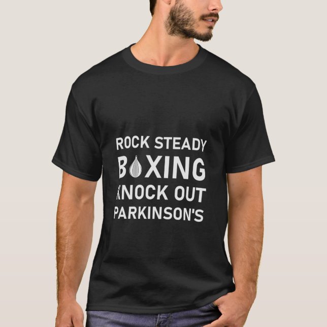 Rock Steady Boxing Knock out Parkinson's T-Shirt (Front)
