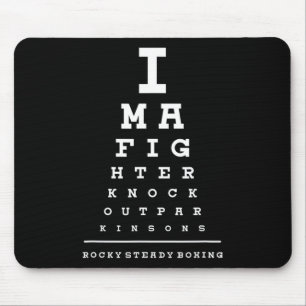 Rock Steady Boxing Parkinson's Eye Chart Shirt Mouse Pad