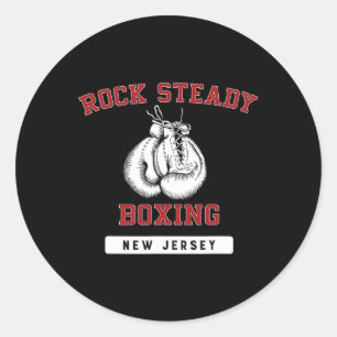 Rock Steady Boxing Parkinson's New Jersey Edition Classic Round Sticker
