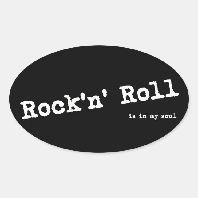 Rock style oval sticker (Front)