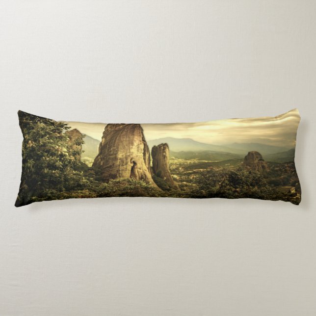 Rock Sunset in Greece Body Cushion (Front)