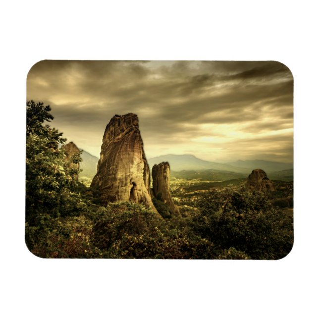 Rock Sunset in Greece Magnet (Horizontal)